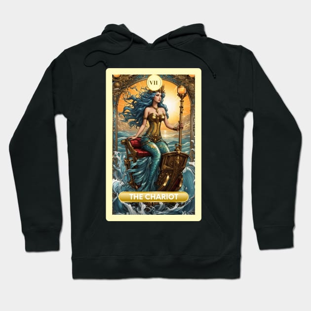 The Chariot Card From the Light Mermaid Tarot Deck Hoodie by MGRCLimon